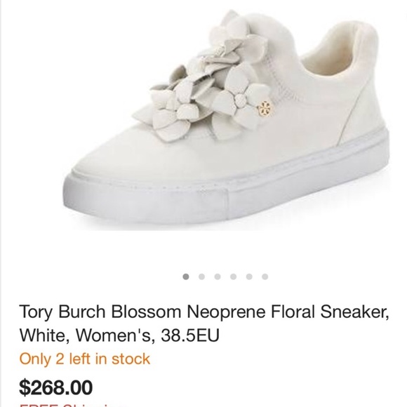 tory burch floral sneakers